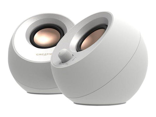 Creative Pebble V3 - White - Bluetooth - 2.0 PC-Lautsprecher - Weiß