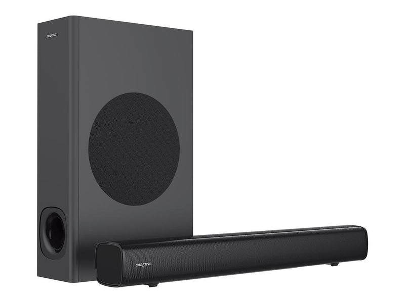 Creative Labs Creative Stage - Soundleistensystem - für TV/Monitor - 2.1-Kanal - kabellos - Bluetooth - 80 Watt (Gesamt)