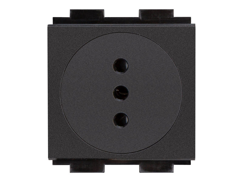 Crestron Electronics Crestron FT2A-PWR-IT series FT2A-PWR-IT-1-BASIC - power socket mechanism - Italy - 1 power socket - black