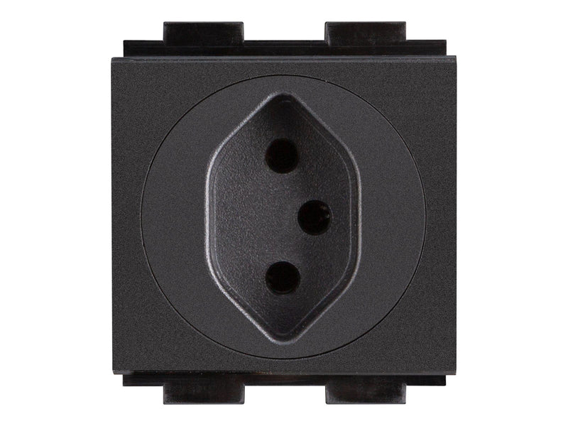 Crestron Electronics Crestron FT2A-PWR-SW series FT2A-PWR-SW-1-BASIC - power socket-outlet - power outlet module single Switzerland - 1 gang - 1 power socket - black