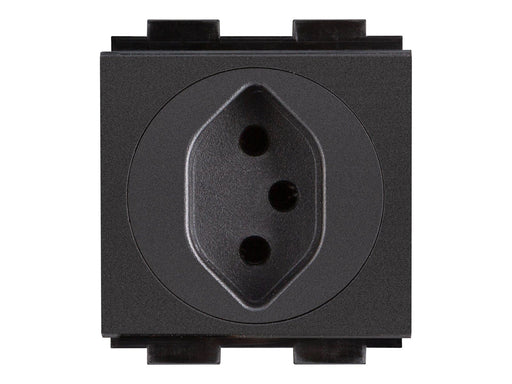 Crestron Electronics Crestron FT2A-PWR-SW series FT2A-PWR-SW-1-BASIC - power socket-outlet - power outlet module single Switzerland - 1 gang - 1 power socket - black