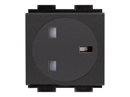 Crestron Electronics Crestron FT2A-PWR-UK series FT2A-PWR-UK-1-BASIC - power socket mechanism - 1 power socket - black