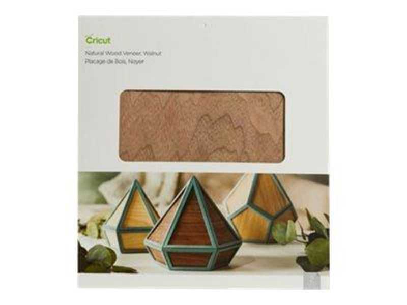 Cricut Natural Wood Veneer - craft material - 305 x 305 mm - 2 sheets - walnut - wood