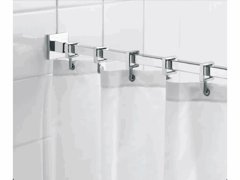 Croydex Elegante quadratische Duschvorhangstange