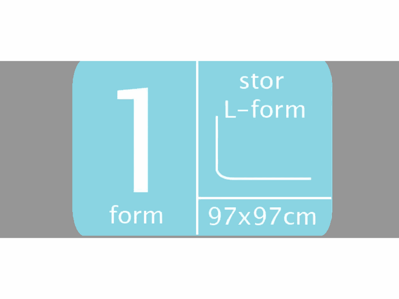 Croydex Hochwertige Duschvorhangstange in L-Form 200 x 100 cm