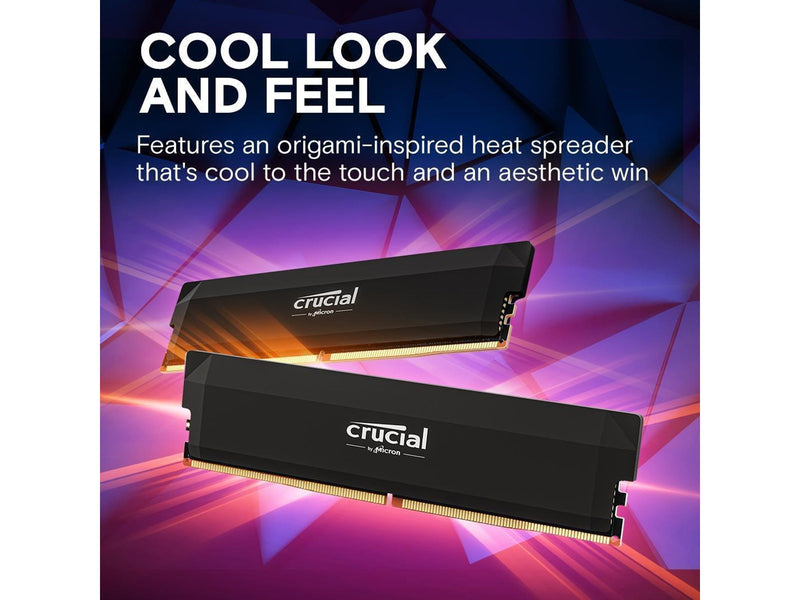Crucial PRO Overclocking DDR5-6400 - 64GB - CL40 - Dual Channel (2 pcs) - AMD EXPO & Intel XMP - Schwarz