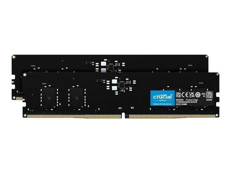 Crucial UDIMM DDR5-5600 - 64GB - CL46 - Dual Channel (2 pcs) - AMD EXPO & Intel XMP - Schwarz