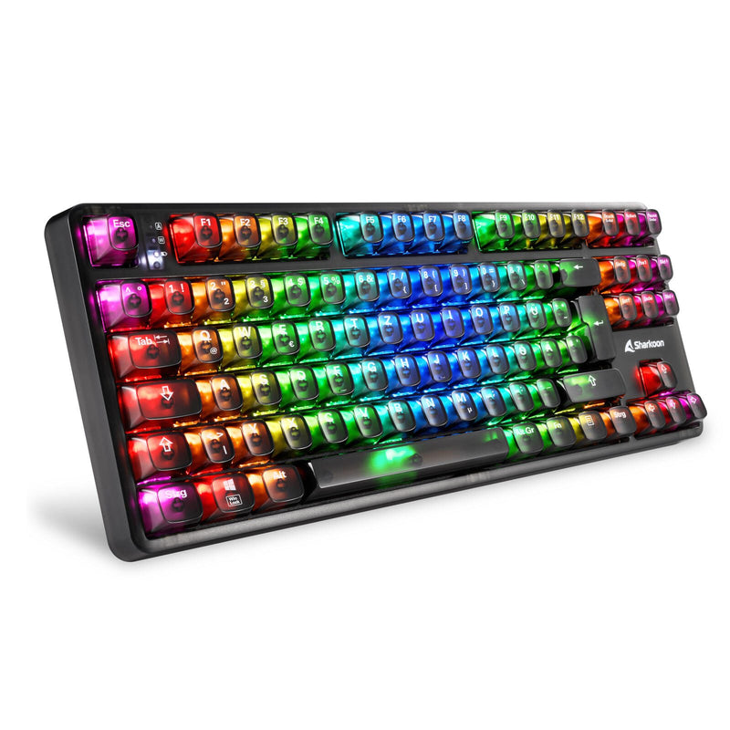 Sharkoon Crystal Shark mechanische Gaming-Tastatur, schwarz