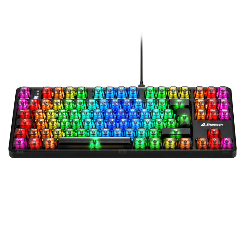 Sharkoon Crystal Shark mechanische Gaming-Tastatur, schwarz