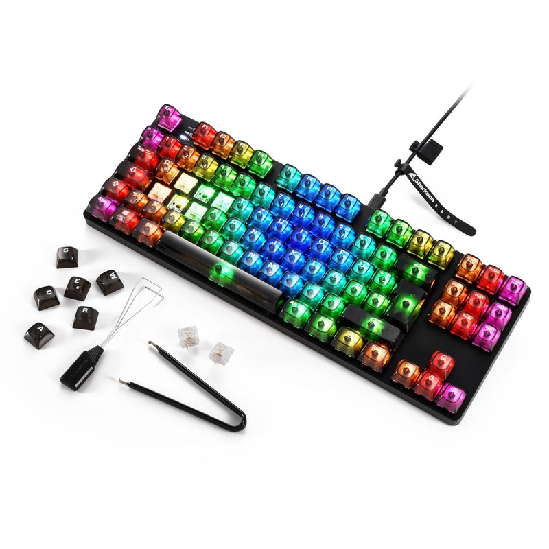 Sharkoon Crystal Shark mechanische Gaming-Tastatur, schwarz