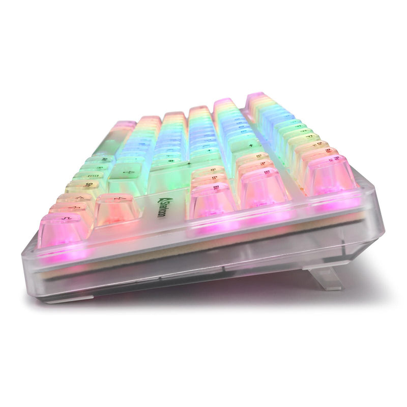 Sharkoon Crystal Shark mechanische Gaming-Tastatur, weiß