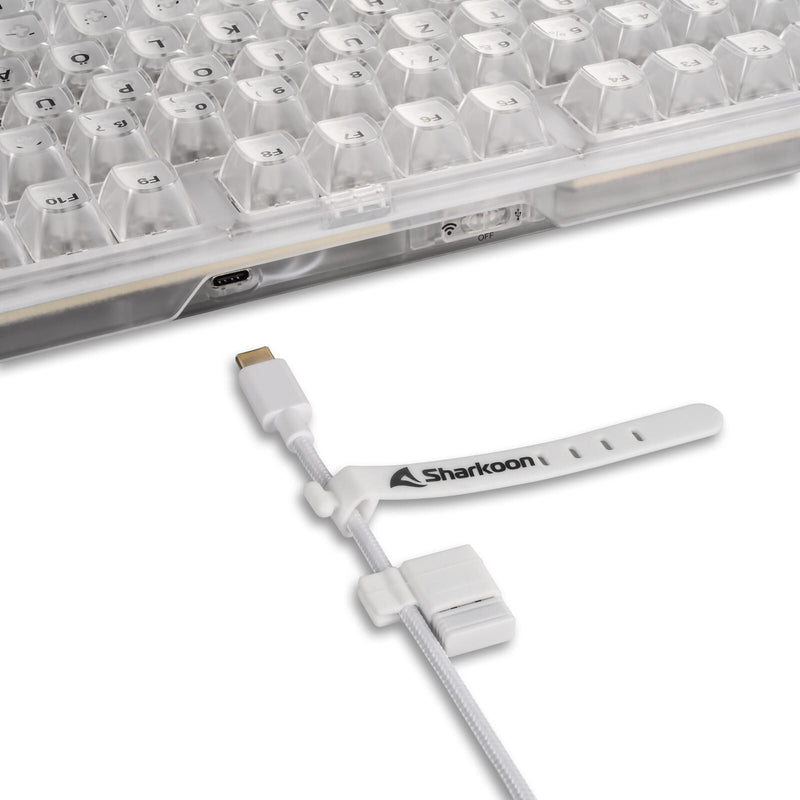 Sharkoon Crystal Shark mechanische Gaming-Tastatur, weiß