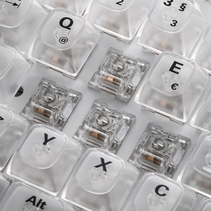 Sharkoon Crystal Shark mechanische Gaming-Tastatur, weiß