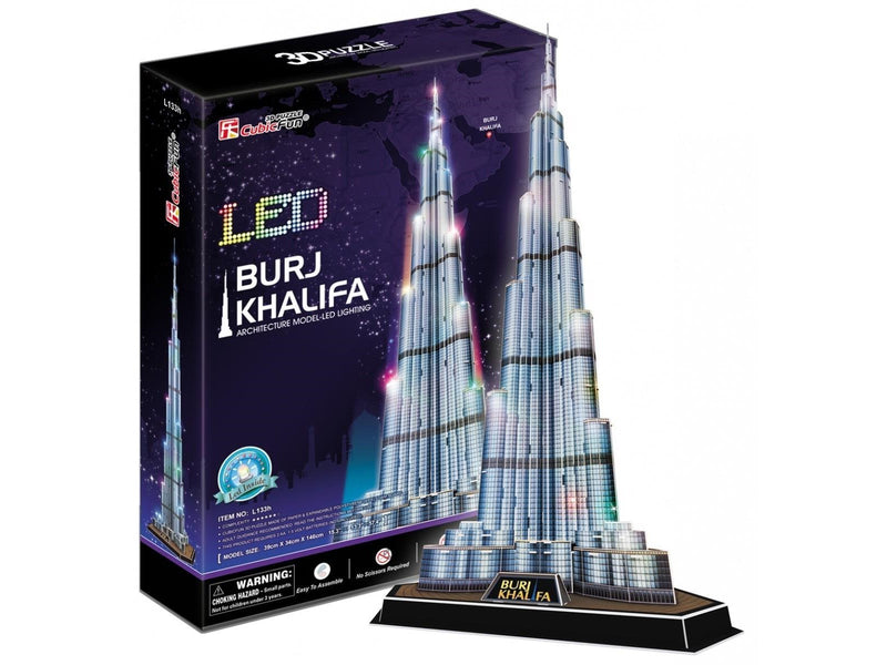 Cubic Fun 3D Puzzle Burj Khalifa with LED Lighting 3D Puzzle