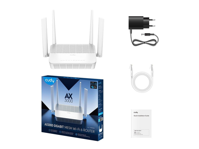 Cudy AX3000 Wi-Fi 6 Mesh Router - Wireless router Wi-Fi 6