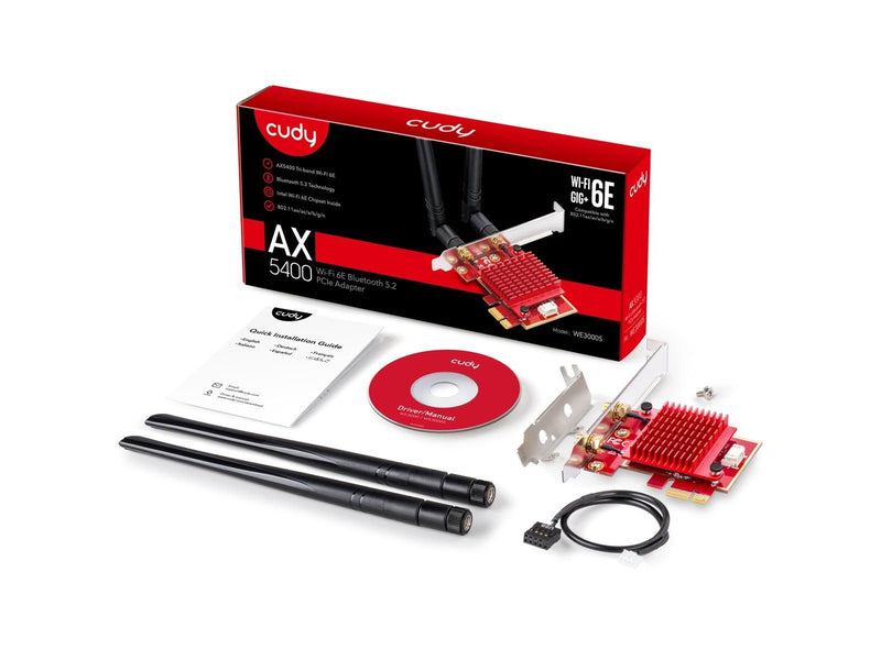 Cudy AX5400 Wi-Fi 6E Bluetooth 5.3 PCI-E Adapter