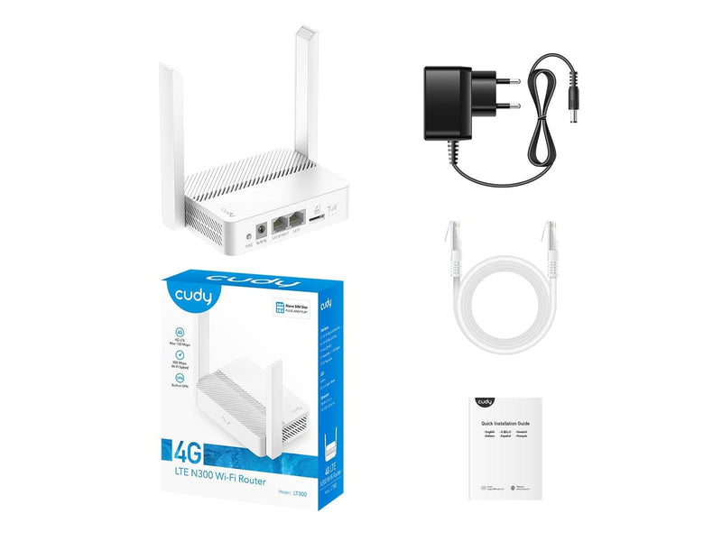 Cudy LT300 4G LTE N300 Wi-Fi Router - Wireless router N Standard - 802.11n