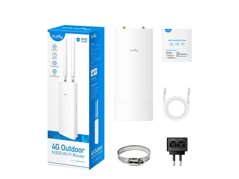 Cudy LT400 Outdoor 4G N300 Wi-Fi Router - Wireless router 802.11 b/g/n