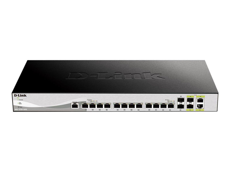 D-Link DXS-1210-16TC 12x 10GBase-T including 2x SFP+ and 2x combo 10 Gigabit SFP+ Smart Switch