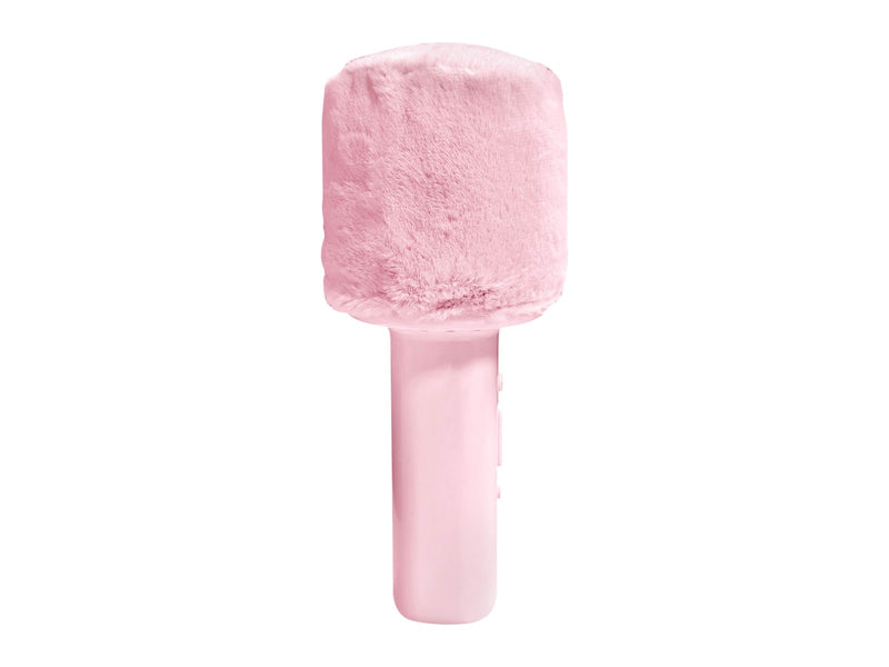 DENVER Bluetooth Karaoke  Microphone Speaker with fluffy top - Pink