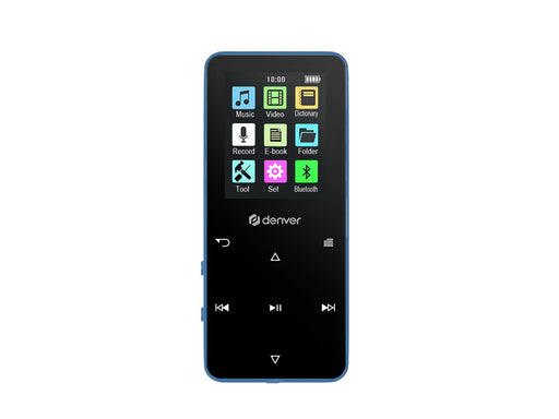 DENVER MP-1830BU BLUE - MP4 media player with built-in bluetooth and rechargeable battery - MP3 Spieler 4 GB