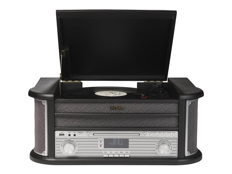 DENVER MRD-51 - Retro music system - LP - CD - FM - DAB - Black