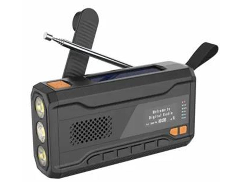 DENVER SCD-2033 - Emergency Radio - Solar - Dynamo - 2000mAh Powerbank - DAB/FM - schwarz