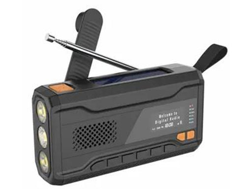 DENVER SCD-2033 - Emergency Radio - Solar - Dynamo - 2000mAh Powerbank - DAB/FM - schwarz