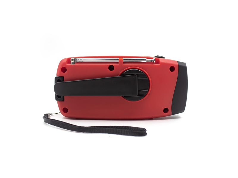 DENVER SCR-2007 - Emergency Radio - Solar - Dynamo - 2000 mAh Powerbank - FM - FM - Mono - Rot
