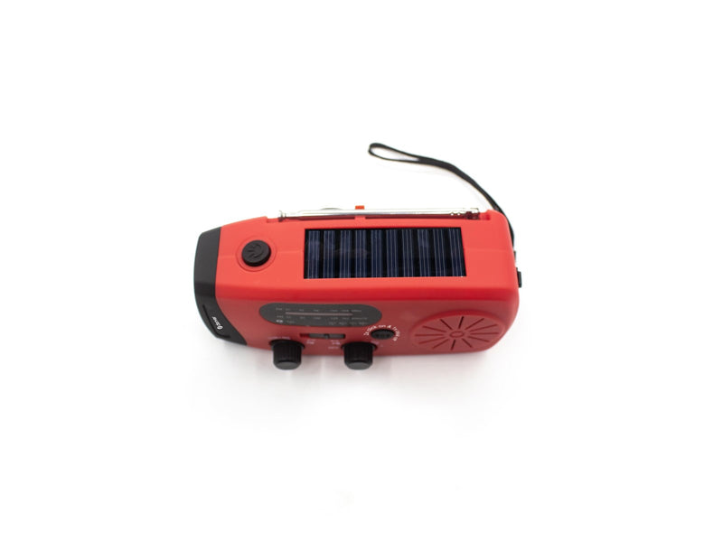 DENVER SCR-2007 - Emergency Radio - Solar - Dynamo - 2000 mAh Powerbank - FM - FM - Mono - Rot