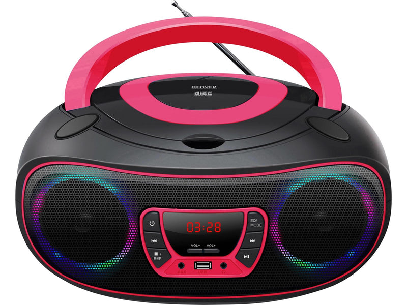 DENVER TCL-212BT - Pink - Boombox -  CD - FM - USB - Bluetooth