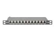 DIGITUS 12-Port CAT 6A Slim Patch Panel