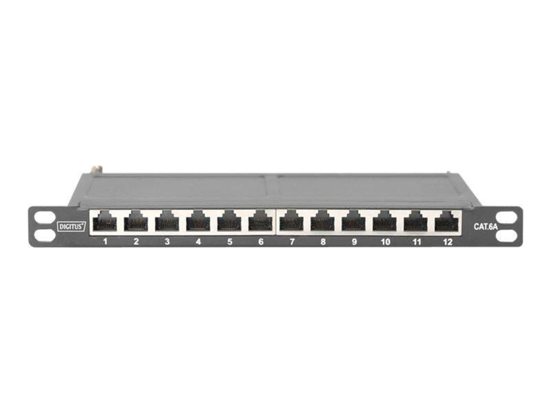 DIGITUS 12-Port CAT 6A Slim Patch Panel