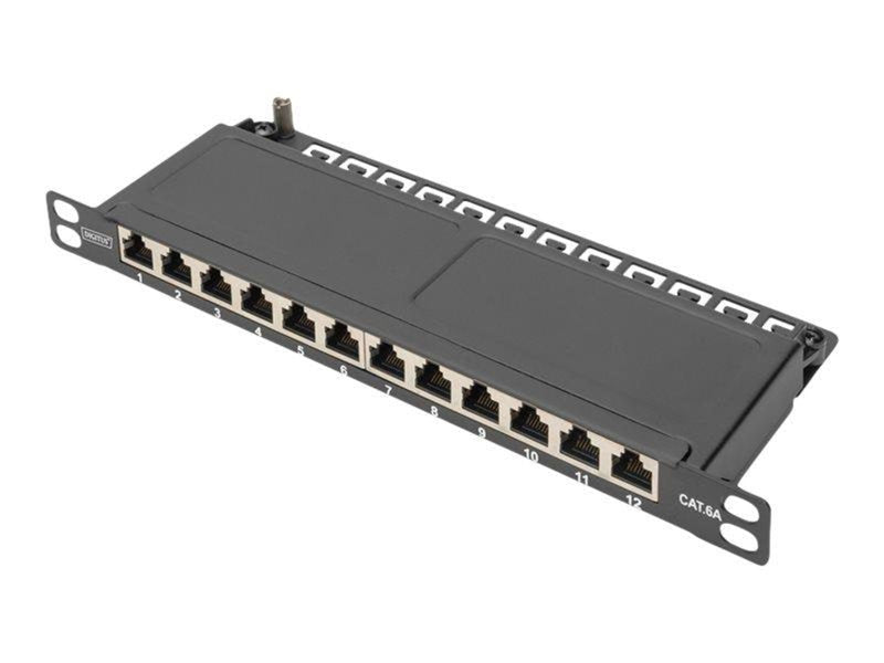 DIGITUS 12-Port CAT 6A Slim Patch Panel
