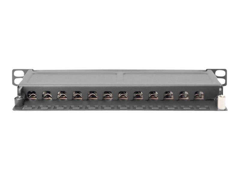 DIGITUS 12-Port CAT 6A Slim Patch Panel