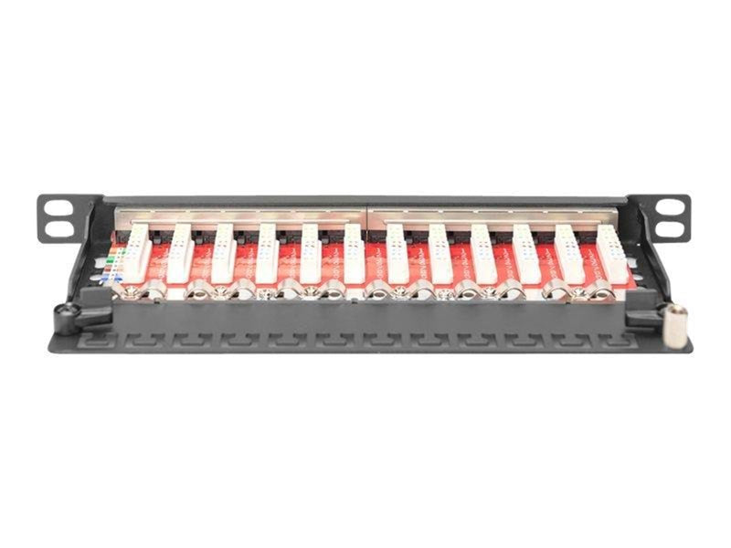 DIGITUS 12-Port CAT 6A Slim Patch Panel