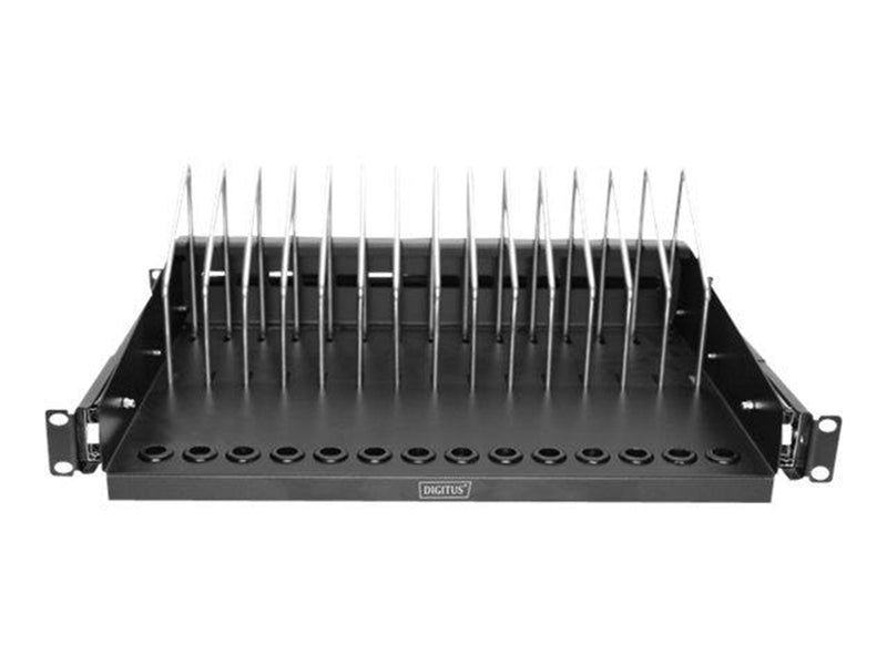 DIGITUS 1U - Extendible Shelf for Tablets/Notebooks/Smartphones