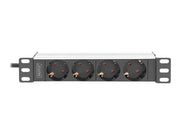 DIGITUS 4-Port - 1U - Aluminum PDU