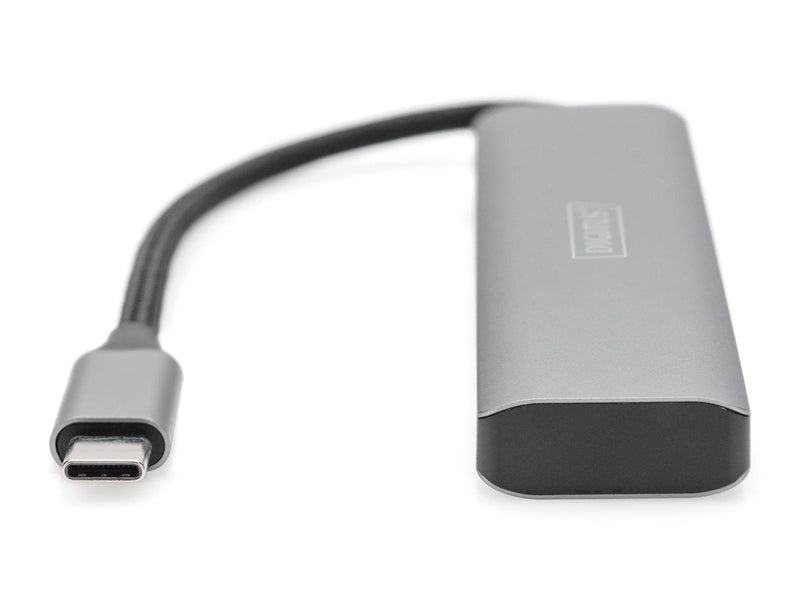 DIGITUS 4-Port USB-C Hub USB-Hubs - 4 - Grau