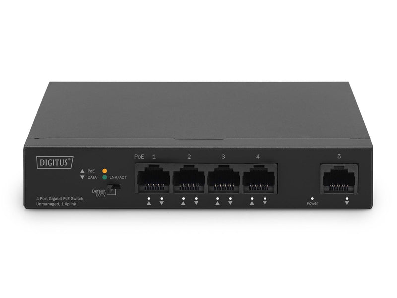 DIGITUS 4+1 Port Ethernet Unmanaged PoE Switch