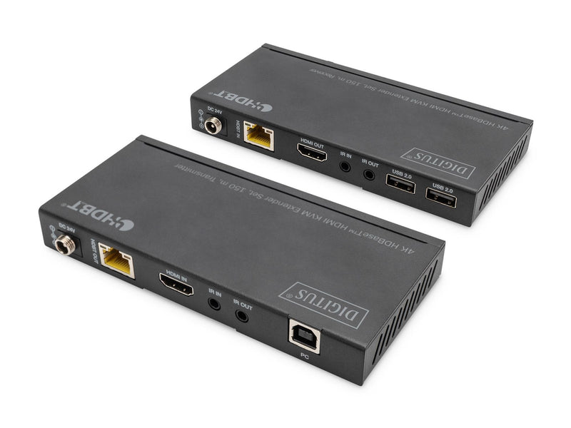 DIGITUS 4K HDBaseT 2.0 HDMI KVM Extender Set - 150 m