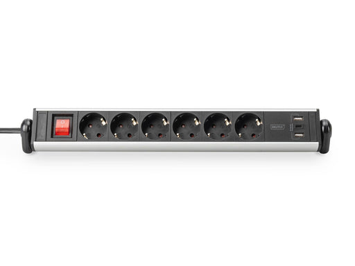 DIGITUS 6-Port Power Strip (with 3x USB Ports)