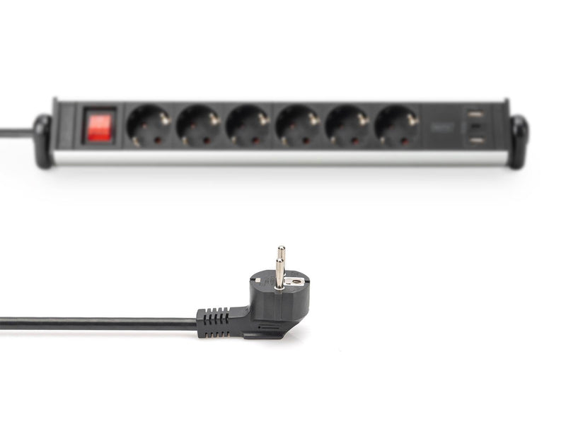 DIGITUS 6-Port Power Strip (with 3x USB Ports)