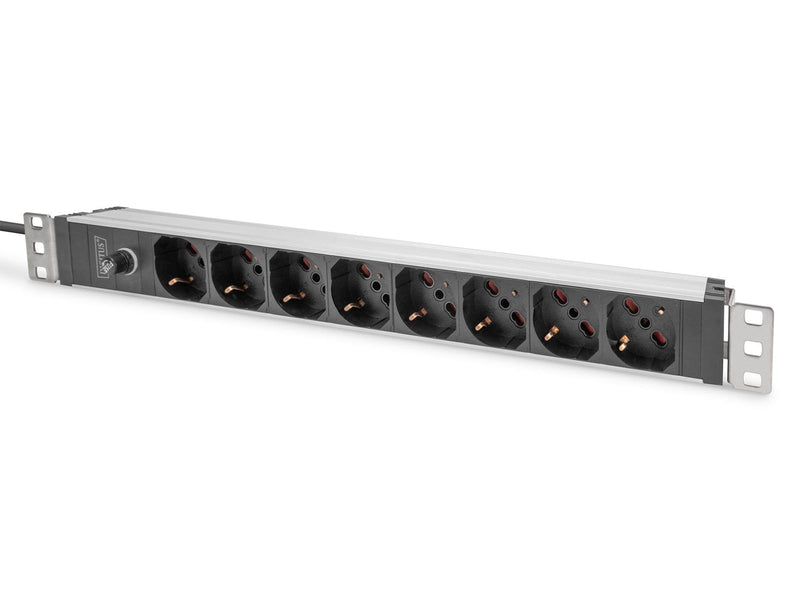 DIGITUS 8-Port - 1U - Aluminum PDU (Italian Outlets)