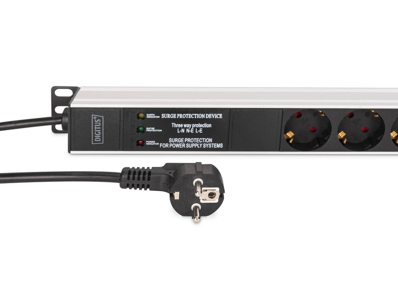DIGITUS 9-Port - 1U - Aluminium PDU