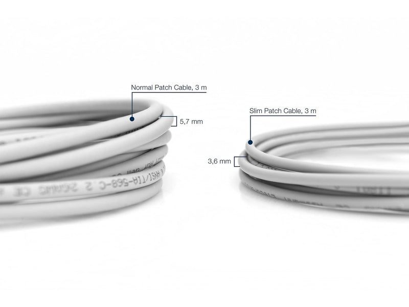 DIGITUS CAT 6 U-UTP Slim Patch Cord - 2m - Grau - 2m