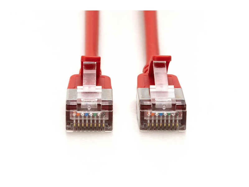 DIGITUS CAT 6A F-FTP Slim Patch Cord - 1m - Rot - 1m