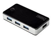DIGITUS DA-70231 - hub - 4 ports USB-Hubs - USB 3.2 - 4 - Schwarz