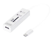 DIGITUS DA-70243 - hub - 3 ports USB-Hubs - 3 - Weiß