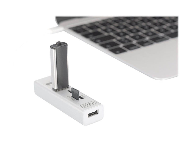 DIGITUS DA-70243 - hub - 3 ports USB-Hubs - 3 - Weiß
